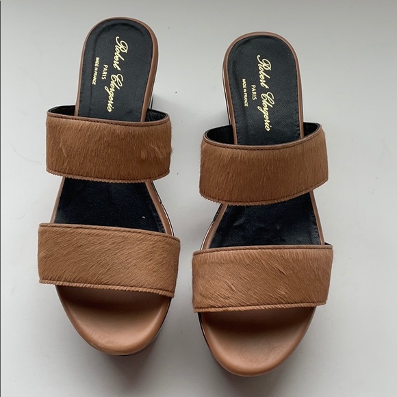 Robert Clergerie Platform Pony Hair Sandals - Picture 4 of 8